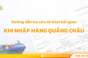 Cách kiểm tra tờ khai hải quan khi vận chuyển Quảng Đông về Việt Nam để quản lý dòng hàng