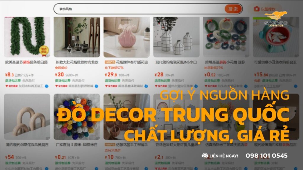 Gợi ý nguồn hàng đồ decor Trung Quốc hàng chất lượng, giá rẻ